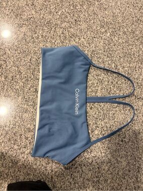 Calvin Klein Blue Mini Tote with White Logo